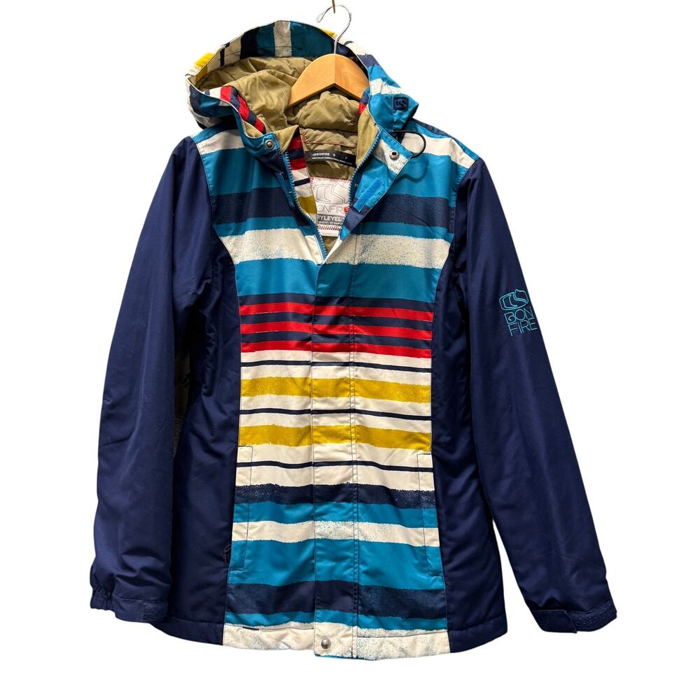Bonfire Snowboarding Jacket Womens Small Dry Level 1 10K Waterproof Hooded